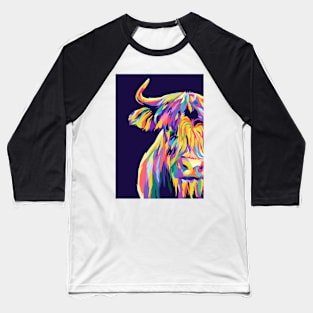 Bull Wpap Pop Art Baseball T-Shirt